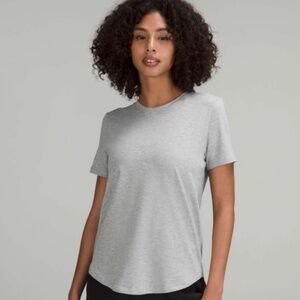 Lululemon - Gray "Love" Crewneck Short Sleeve T-shirt, Size 8